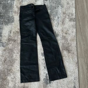 JOSEPH ISRAEL 100% stretch lamb leather black pants size 4